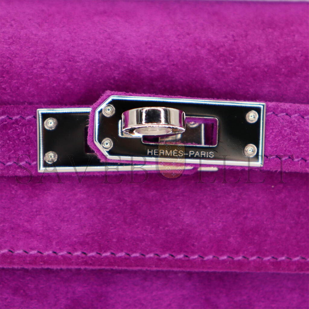 H**mes MASTER KELLY POCHETTE ULTRAVIOLET DOBLIS PALLADIUM HARDWARE (22*14*7cm)